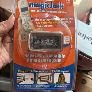 magicJack USB Phone Adapter in Black/Silver